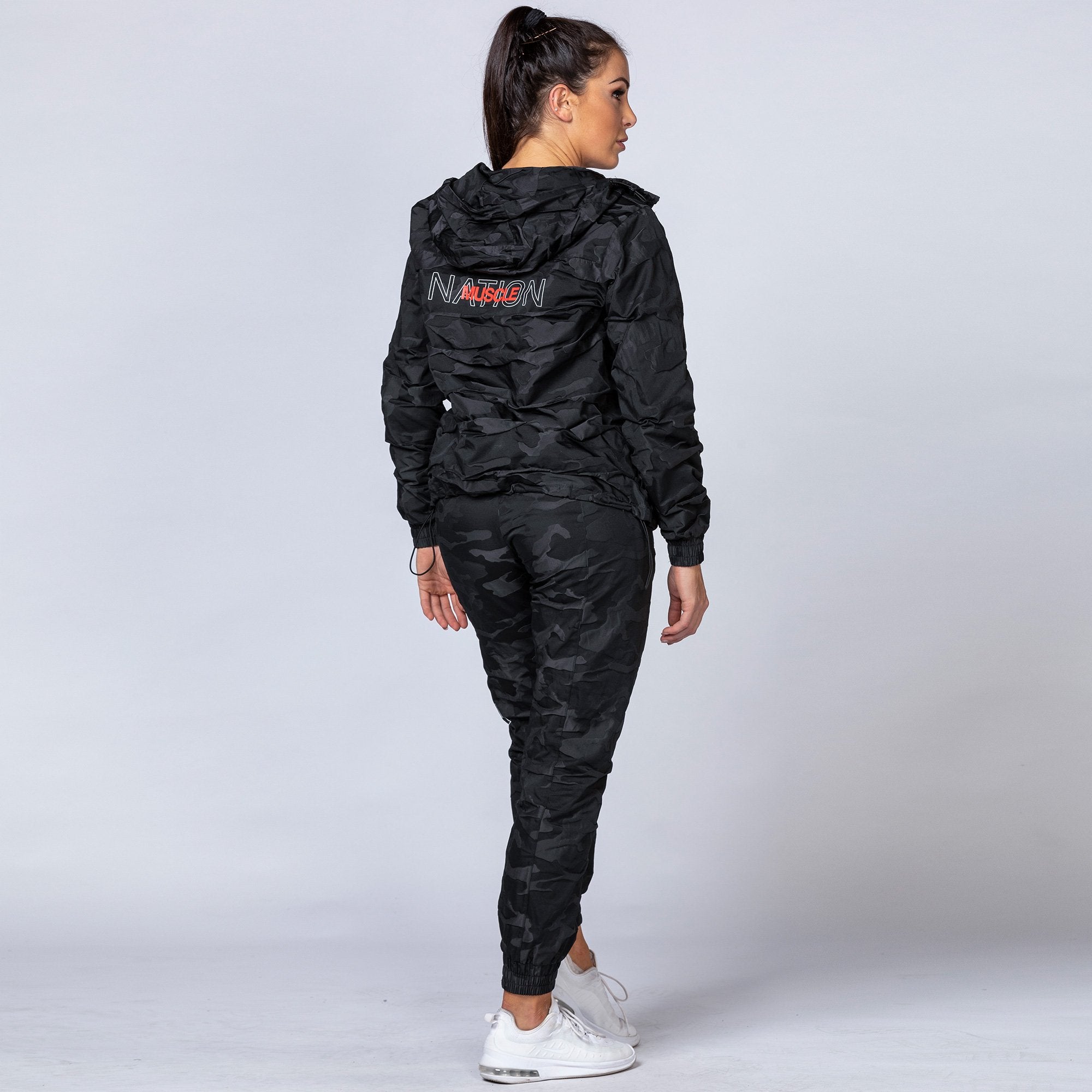 Nike black sale camo tracksuit