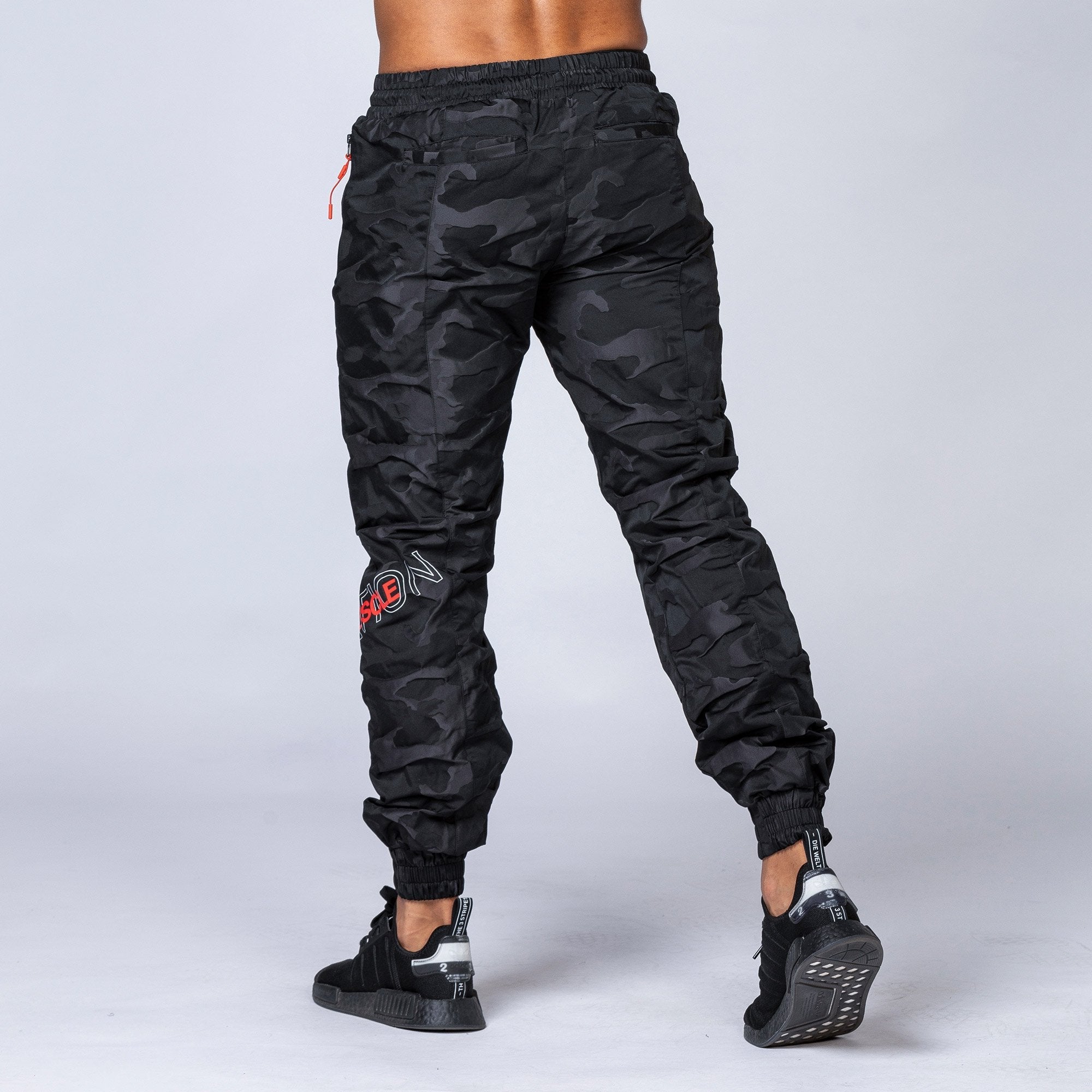 Unisex Tracksuit Pants - Black Camo