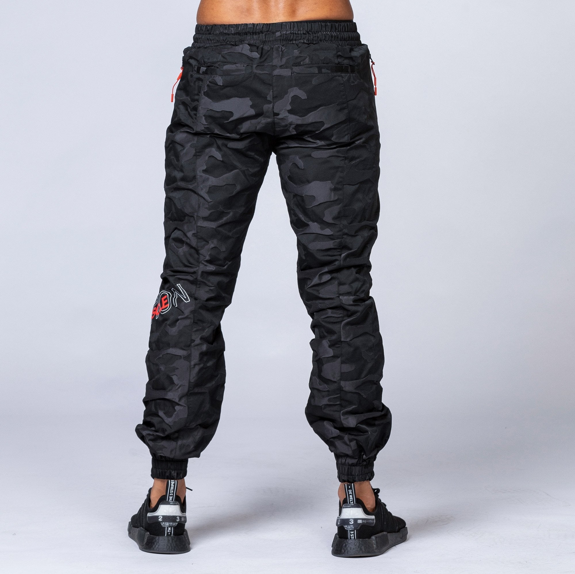 Unisex Tracksuit Pants - Black Camo