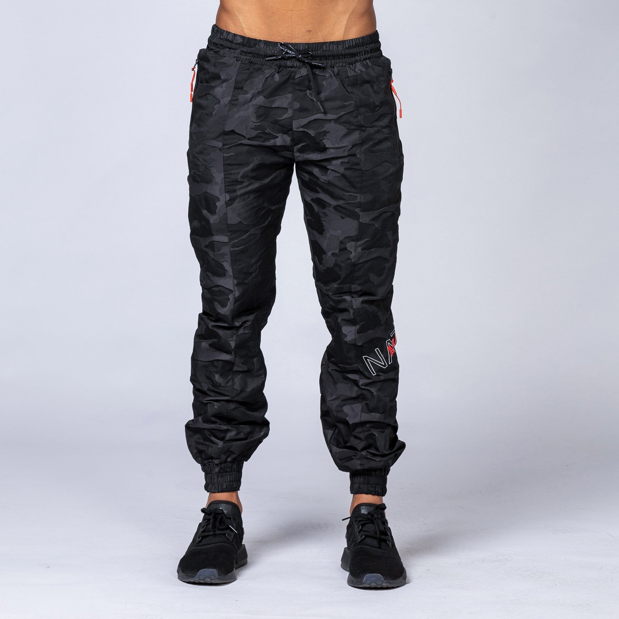 Unisex Tracksuit Pants - Black Camo