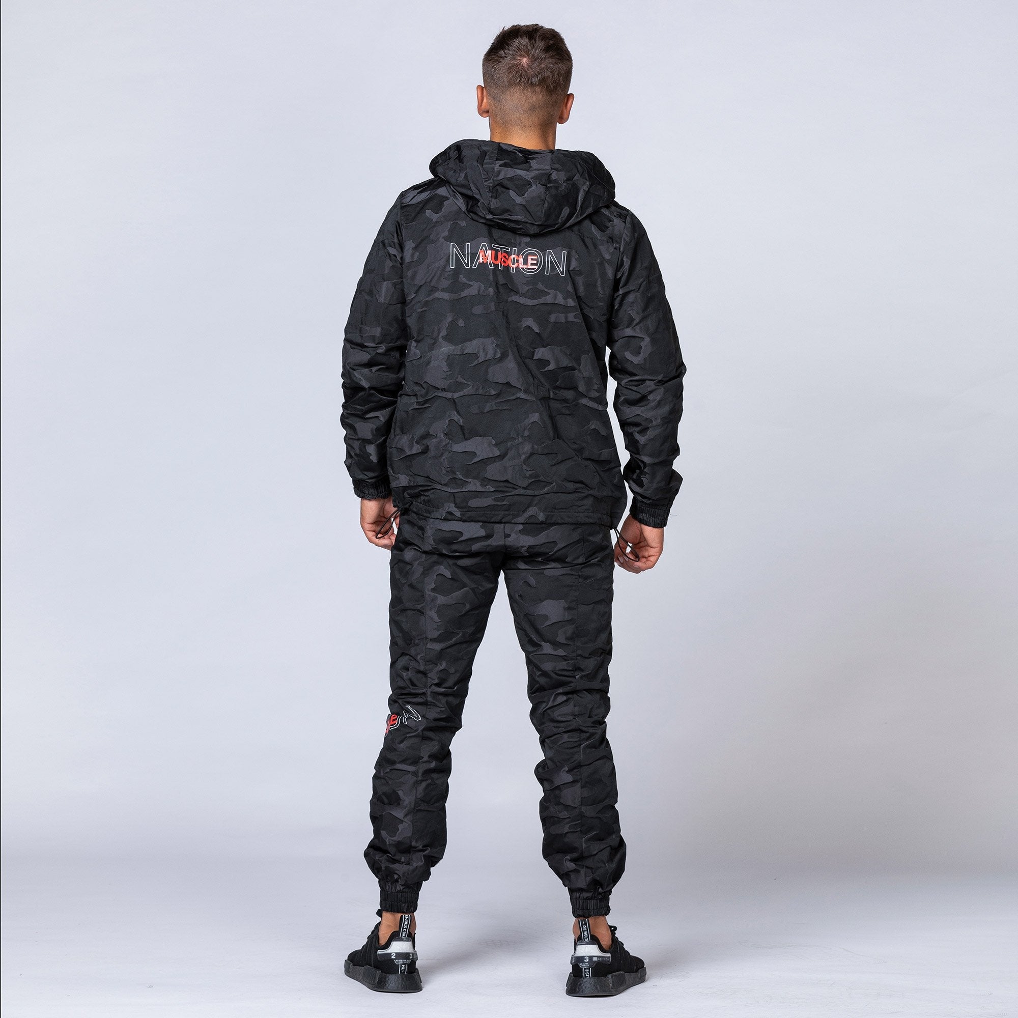 Unisex Tracksuit Pants - Black Camo