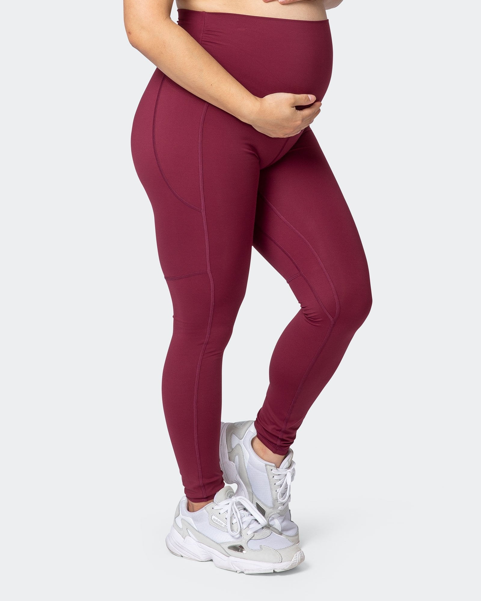 wine maternity superior squat pocket leggings 1