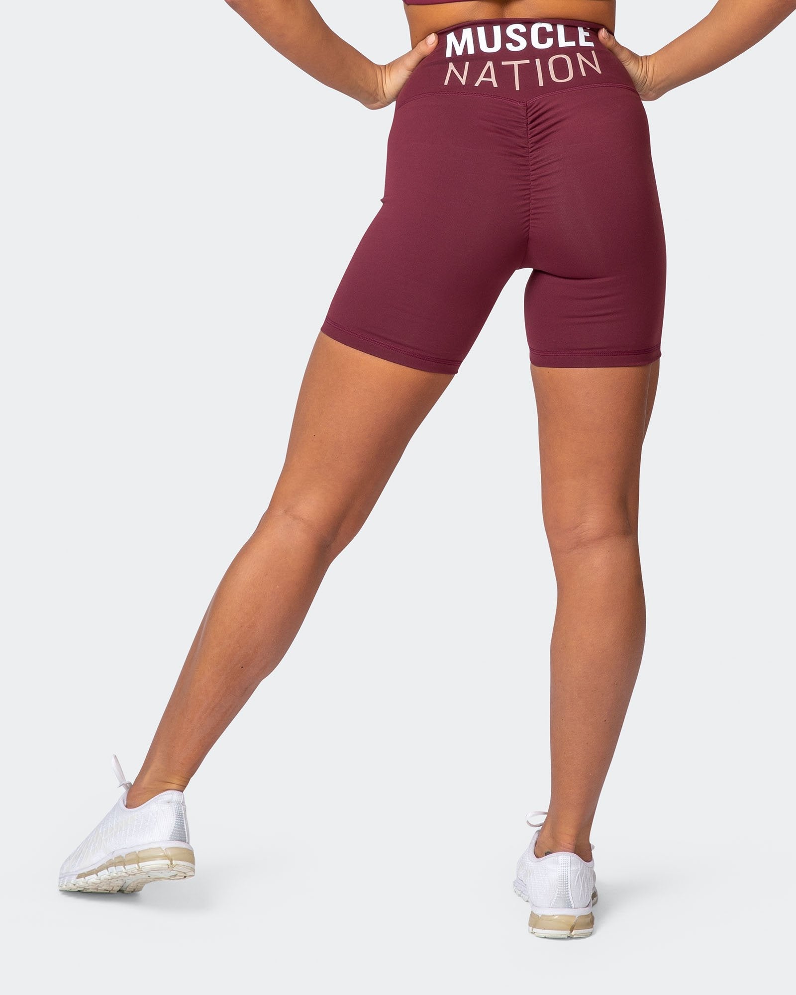 Prize Fighter Bike Shorts - Wine W/ White & Fawn