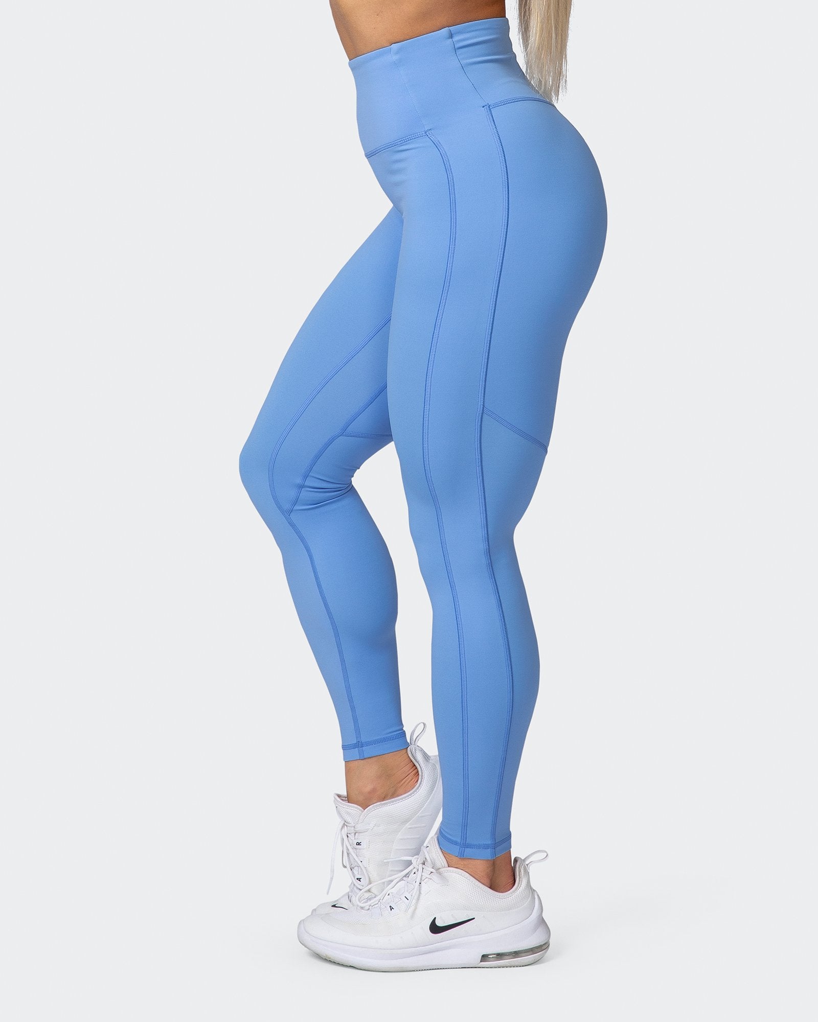 Zero Rise Ankle Length Leggings - Arctic Blue