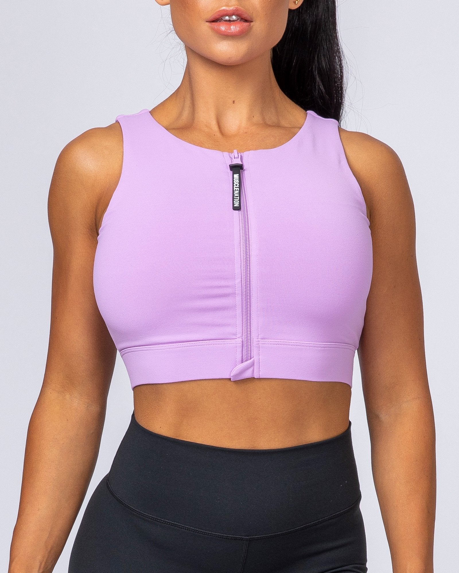 Zip up store bra